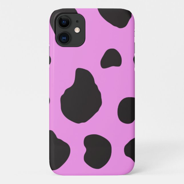 Cow Print, Cow Pattern, Cow Spots, Pink Cow Case-Mate iPhone Case (Back)