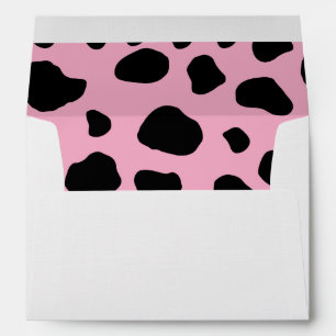Cow Print, Cow Pattern, Cow Spots, Pink Cow Envelope