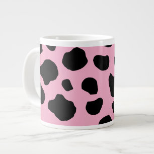 Cow Print, Cow Pattern, Cow Spots, Pink Cow Large Coffee Mug