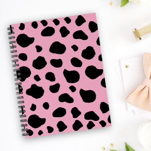 Cow Print, Cow Pattern, Cow Spots, Pink Cow Notebook
