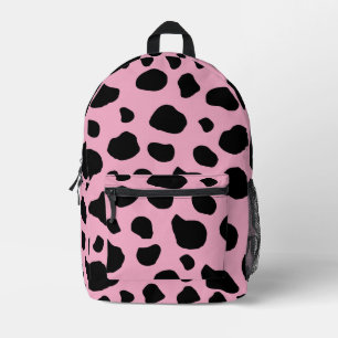Cow Print, Cow Pattern, Cow Spots, Pink Cow Printed Backpack