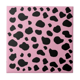 Cow Print, Cow Pattern, Cow Spots, Pink Cow Tile