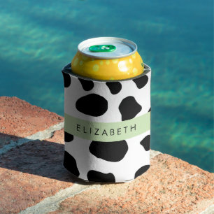 Cow Print, Cow Spots, Black And White, Your Name Can Cooler