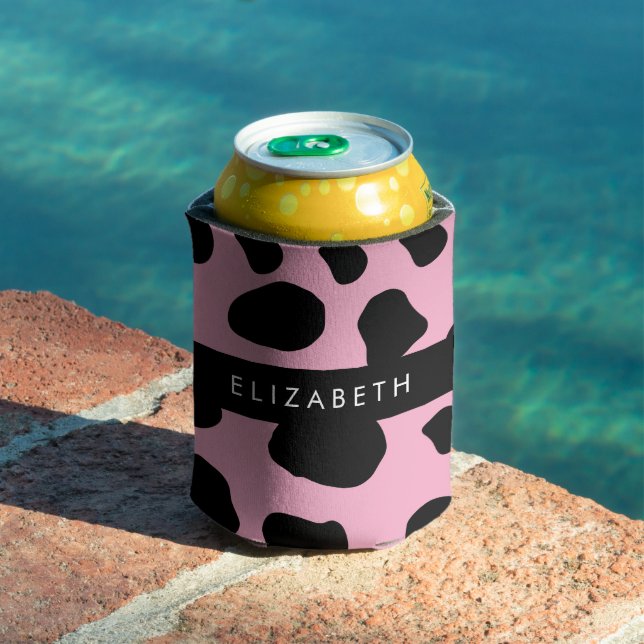 Cow Print, Cow Spots, Pink Cow, Your Name Can Cooler (In Situ Pool)