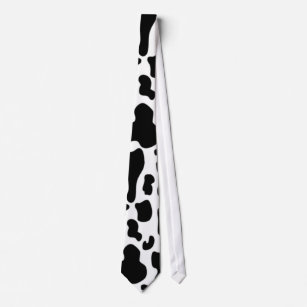 Cow Print - Cow Spots - White Black Tie