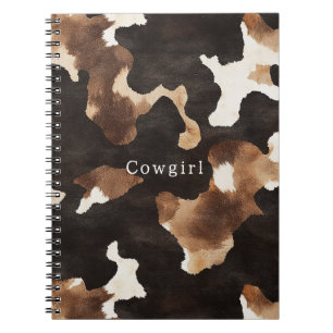 Cow Print Cowboy Cowgirl Western Notebook