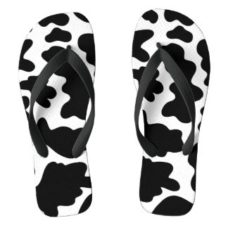 Cow Print Flip Flops