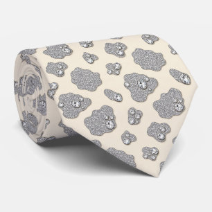Cow Print Glitter Faux Silk Neck Tie Cowboy