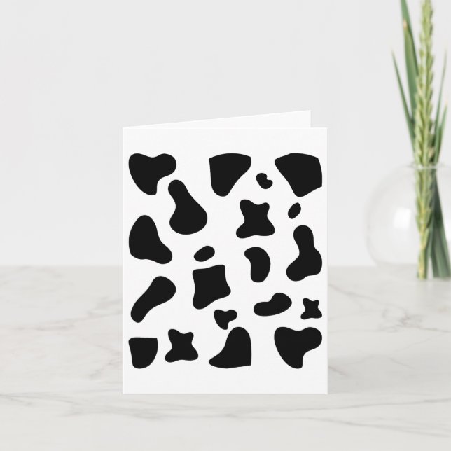 Cow Print Halloween Costume Cow Animal  Card (Front)