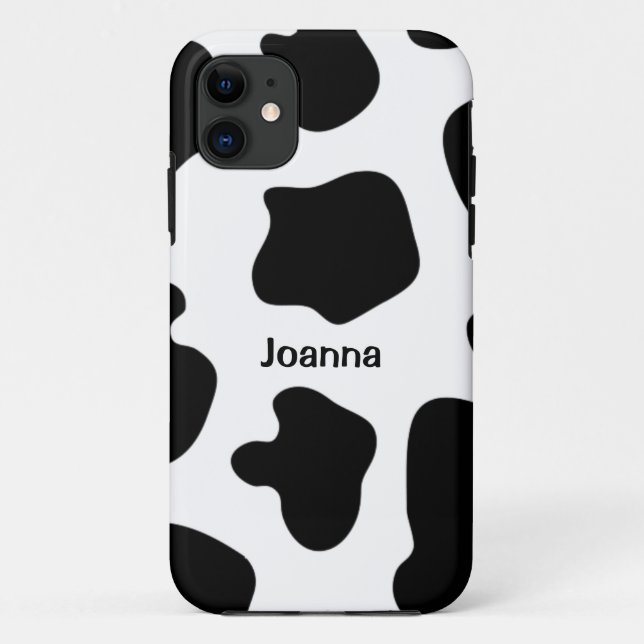 Cow print iPhone 5 case | Personalized name (Back)
