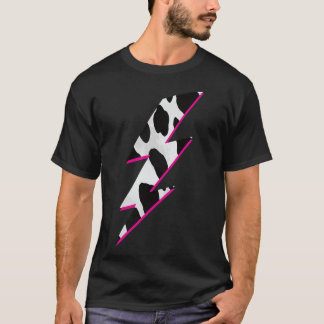 Cow Print Lightning Bolt Animal Print T-Shirt