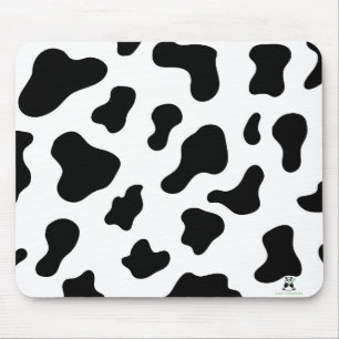 Cow-print mat mouse pad