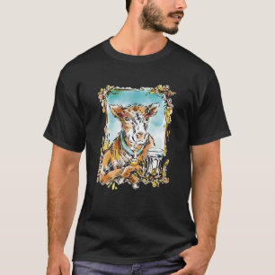Cow Print Milk Cow Portrait T-Shirt
