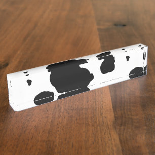 Cow Print Nameplate