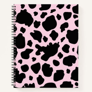 Cow Print on President Pink Notebook