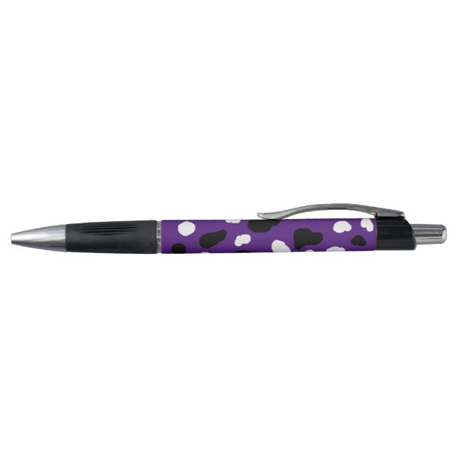 Cow Print On Purple,  Pen (Top)