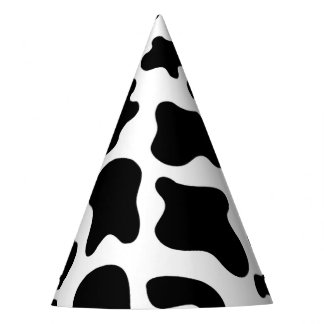 Cow Print Party Hat