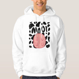 Cow Print Pattern Animal Costume Funny Halloween C Hoodie