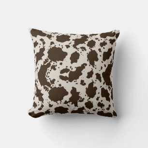 Cow Print Throw Pillow