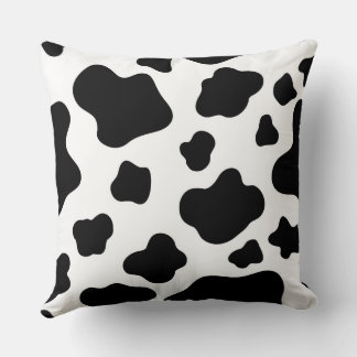 Cow Print Throw Pillow