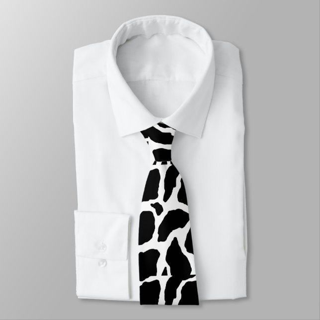Cow Print Tie: Modern and Edgy Tie (Tied)