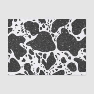Cow Print With Glitter Tissue Paper