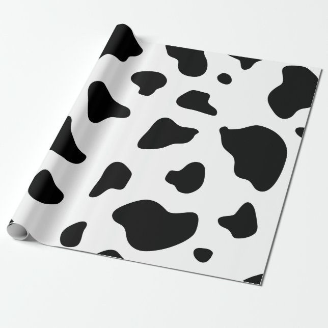 Cow Print Wrapping Paper (Unrolled)