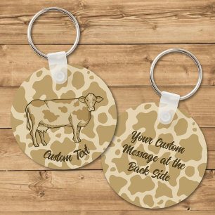 Cow Profile Keychain