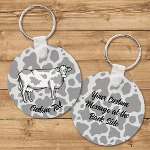 Cow Profile Keychain