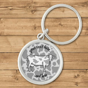 Cow Profile Keychain