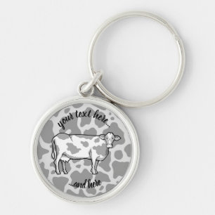 Cow Profile Keychain