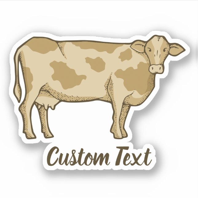 Cow Profile Sticker (Front)