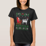Cow Pulling Santas Sleigh Dairy Farmer Ugly Christ T-Shirt<br><div class="desc">Cow Pulling Santas Sleigh Dairy Farmer Ugly Christmas</div>