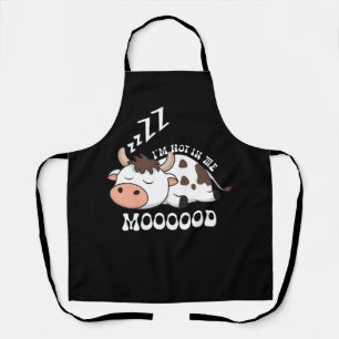 Cow Pun I'M Not In The Mooood Calf Cattle Kawaii F Apron