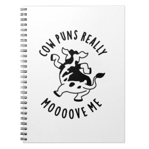 Cow Puns Really Mooove Me Funny Animal Pun Notebook