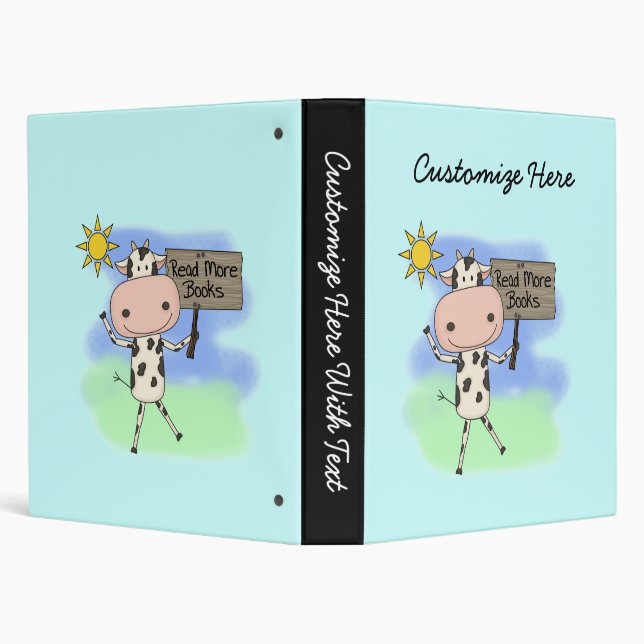 Cow Read More Books Binder (Background)