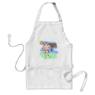 Cow Read More Books Standard Apron