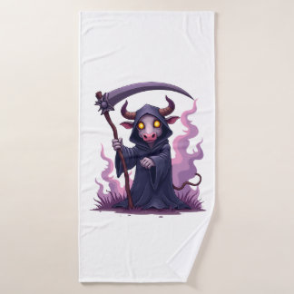 Cow Reaper Bath Towel