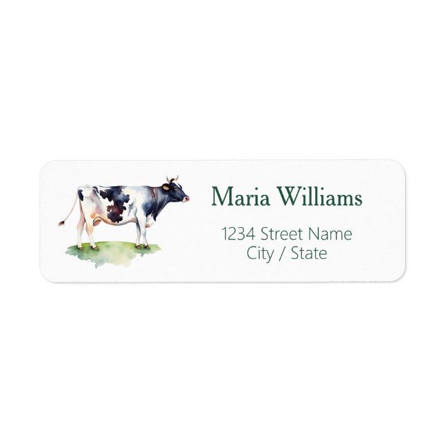 Cow Return Address Labels (Front)