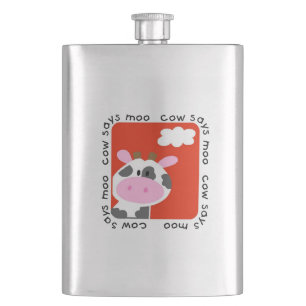 Cow Says Moo Hip Flask