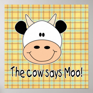 Cow Says Moo Poster