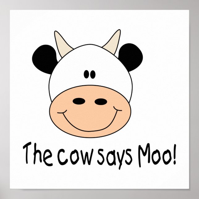 Cow Says Moo Poster (Front)