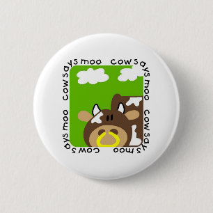 Cow Says Moo Tshirts and Gifts 2 Inch Round Button