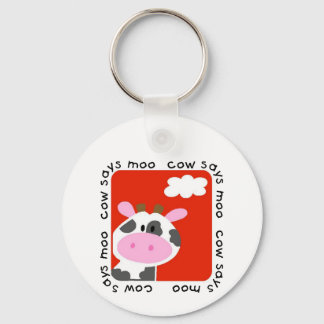 Cow Says Moo Tshirts and Gifts Keychain