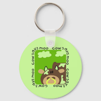 Cow Says Moo Tshirts and Gifts Keychain