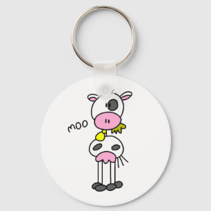 Cow Says Moo Tshirts and Gifts Keychain