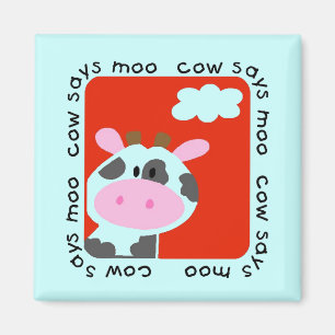 Cow Says Moo Tshirts and Gifts Magnet