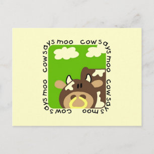 Cow Says Moo Tshirts and Gifts Postcard