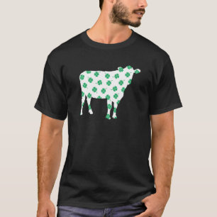 Cow Silhouette St Patricks Day Farmer Men Women T-Shirt
