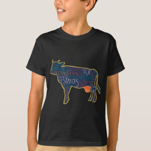 Cow Silhouette Tygraphy Phrases Heifer Fun Chris T T-Shirt